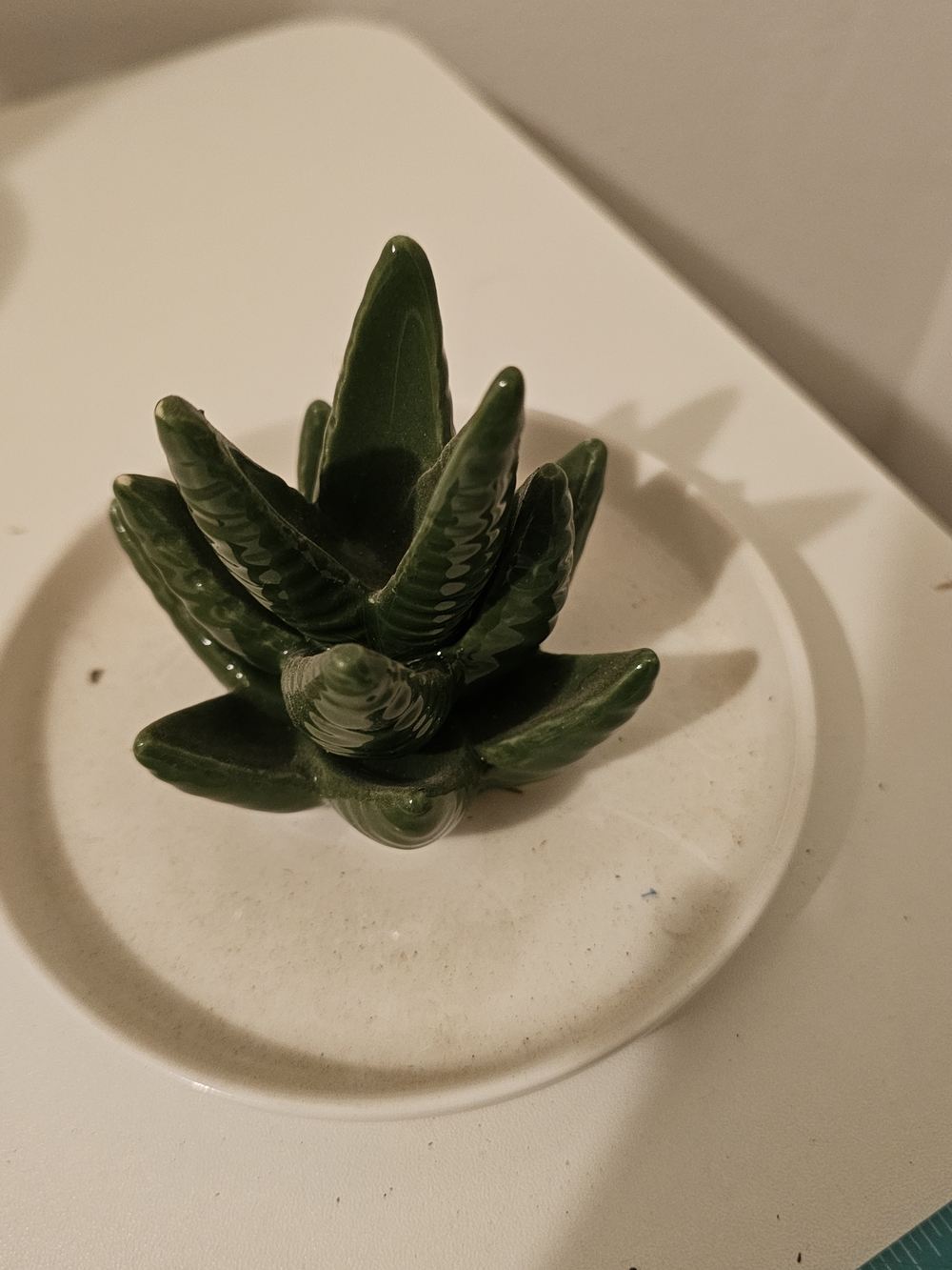 Green Ceramic Succulent Decorative Sculpture - Home Art